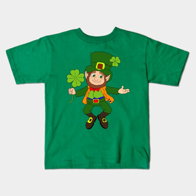 Leprechaun I'm a wee bit Irish gift Idea  st patricks day Kids T-Shirt by FouadBelbachir46